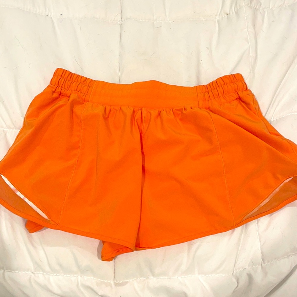 orange lulu shorts